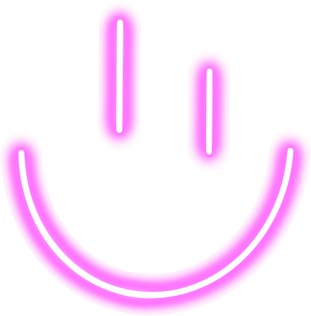Pink neon smile