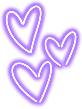 Purple neon love decoration